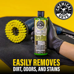 Chemical Guys Fabric Clean odor-elimination enzymes neutralize smells at the source in fabrics