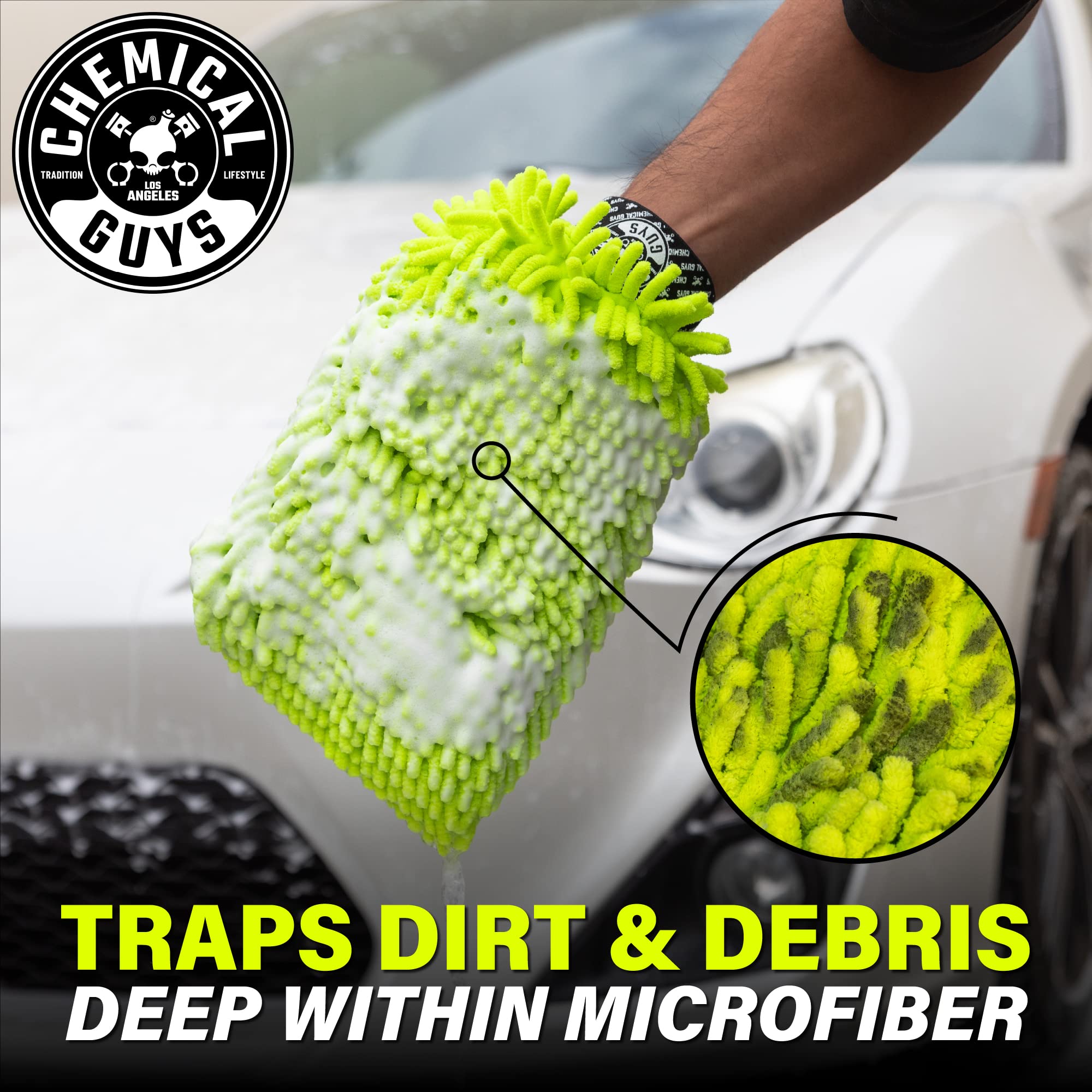 Chemical Guys foam gun-compatible mitt for efficient car washing