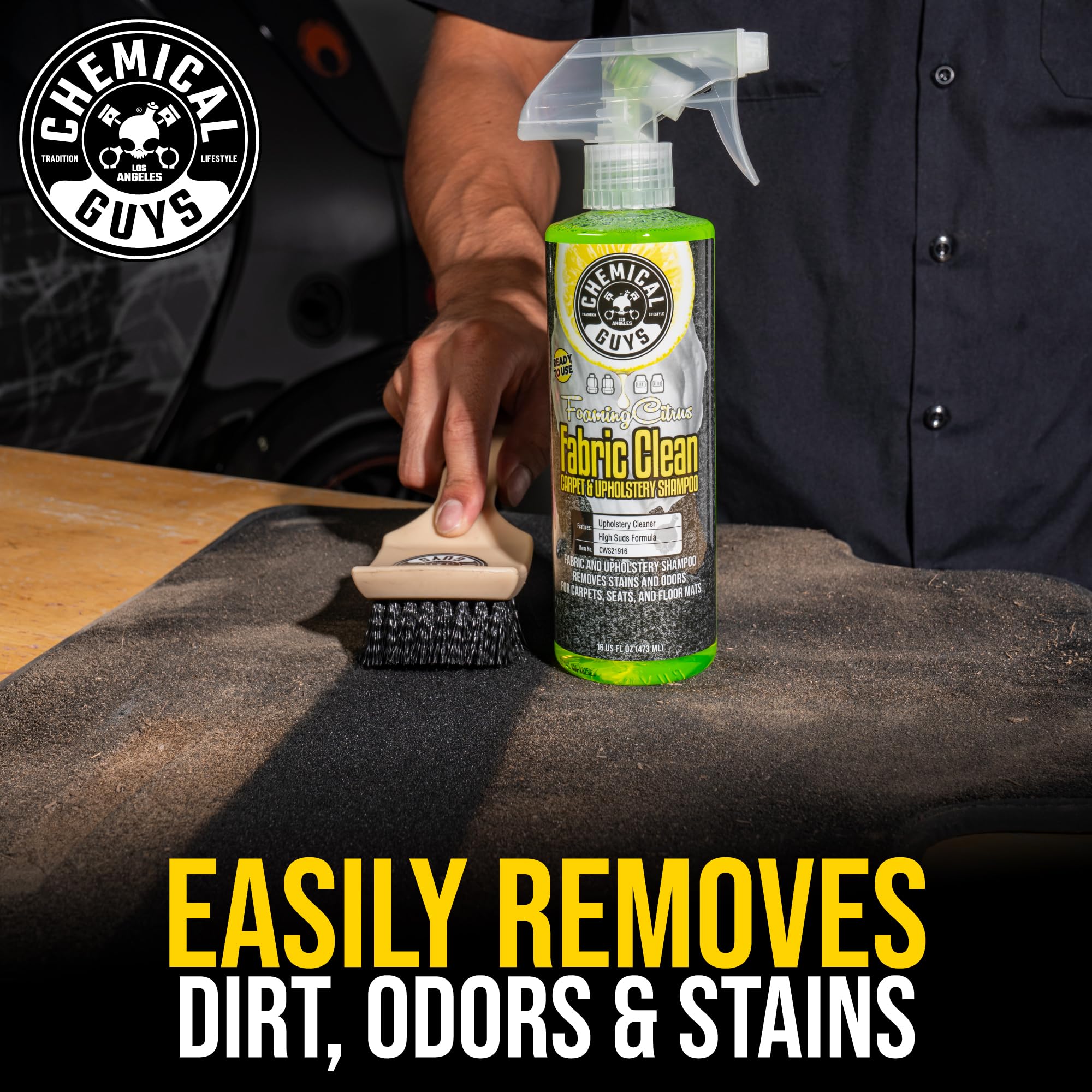 Chemical Guys Foaming Citrus Fabric Clean biodegradable formula safe for fabrics