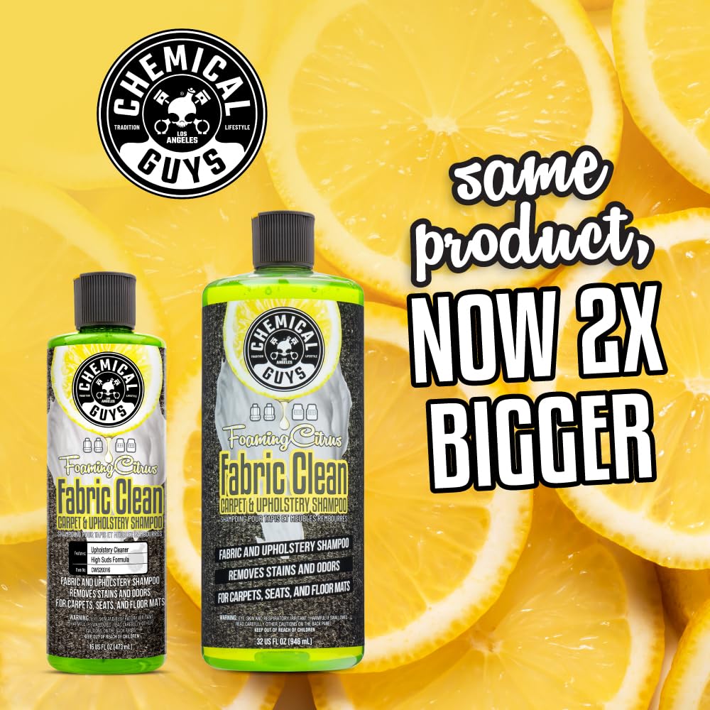 Upholstery cleaning with Chemical Guys Foaming Citrus Fabric Cleaner