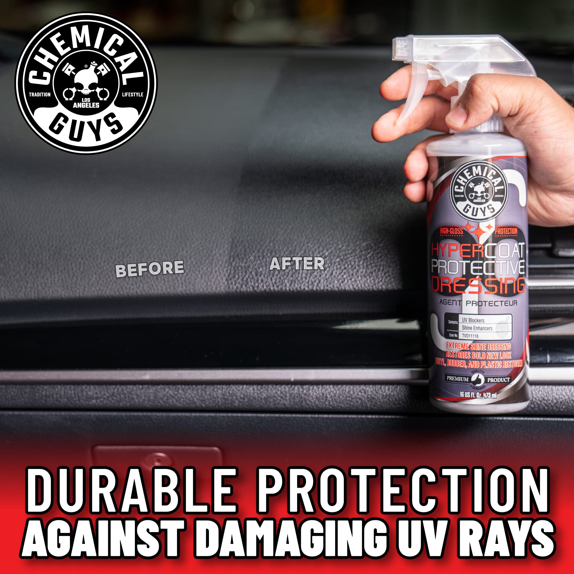 Chemical Guys G6 HyperCoat finish on vinyl delivers a durable high gloss.