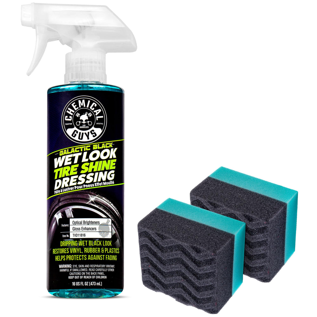 Chemical Guys Galactic Black tire shine 16 oz bottle for deep gloss