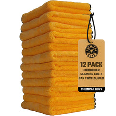 Chemical Guys Gold microfiber towel for drying and buffing smooth surfaces