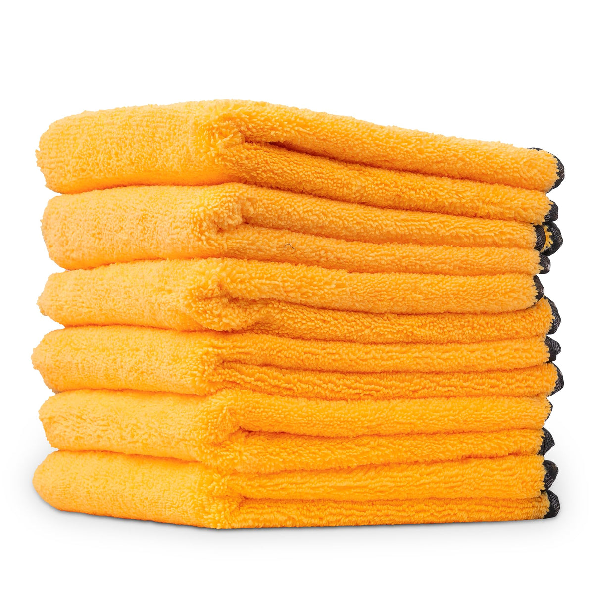 Chemical Guys gold microfiber towels 24x16 for car detailing, ultra-soft and scratch-free.