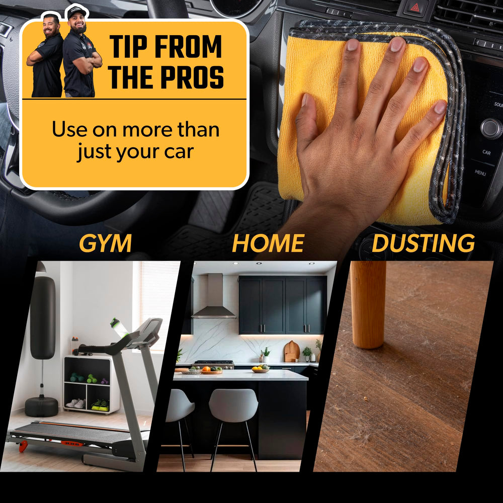 Chemical Guys Gold microfiber towel safe on chrome and metal finishes