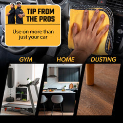 Chemical Guys Gold microfiber towel safe on chrome and metal finishes