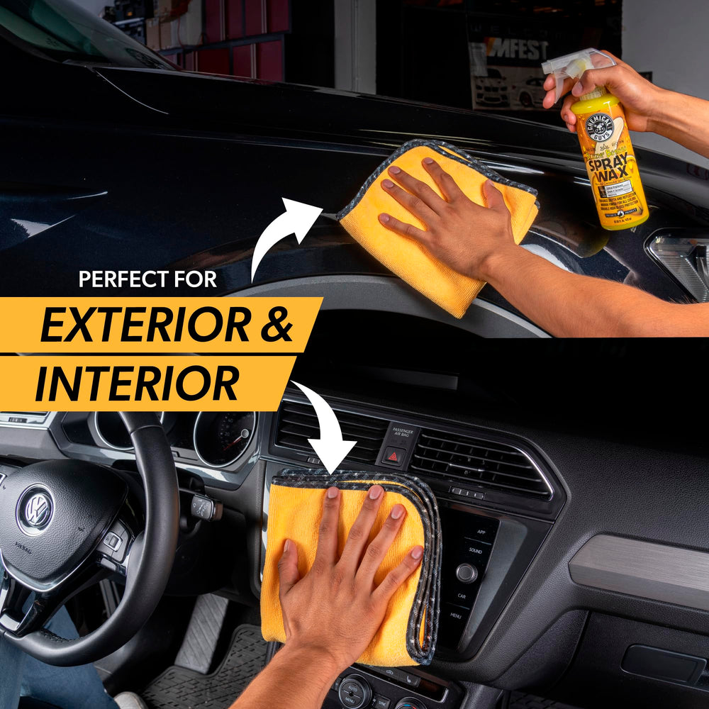 Chemical Guys Gold microfiber towel ideal for interior dashboards and trim detailing