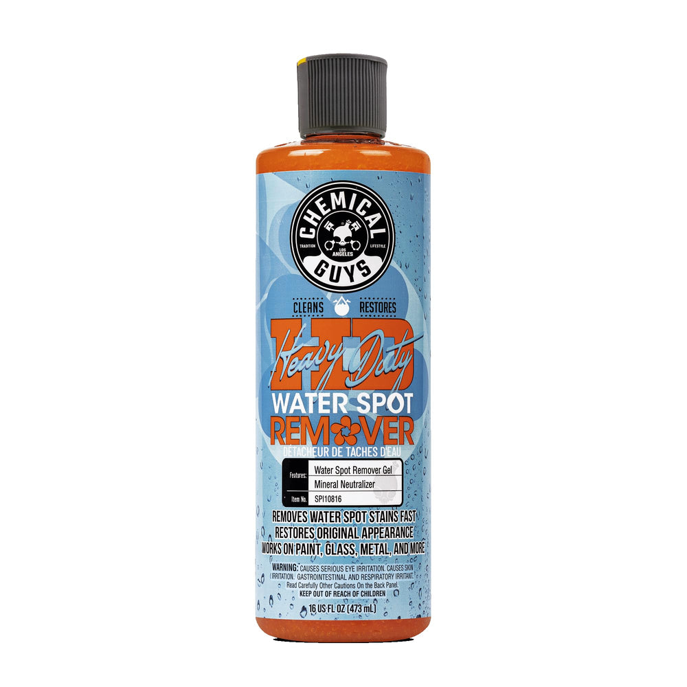 Chemical Guys heavy duty water spot remover gel bottle for easy application