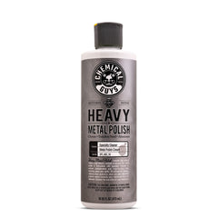 Chemical Guys Heavy Metal Polish Restorer on chrome wheels for a showroom-bright, protected finish.