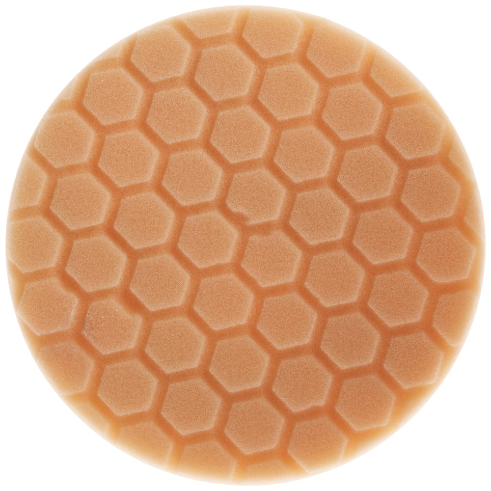 Chemical Guys Hex-Logic orange pad front view for even compound application.