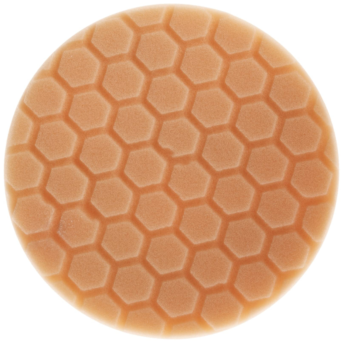 Chemical Guys Hex-Logic orange pad front view for even compound application.