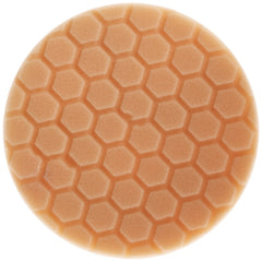 Chemical Guys Hex-Logic orange pad front view for even compound application.