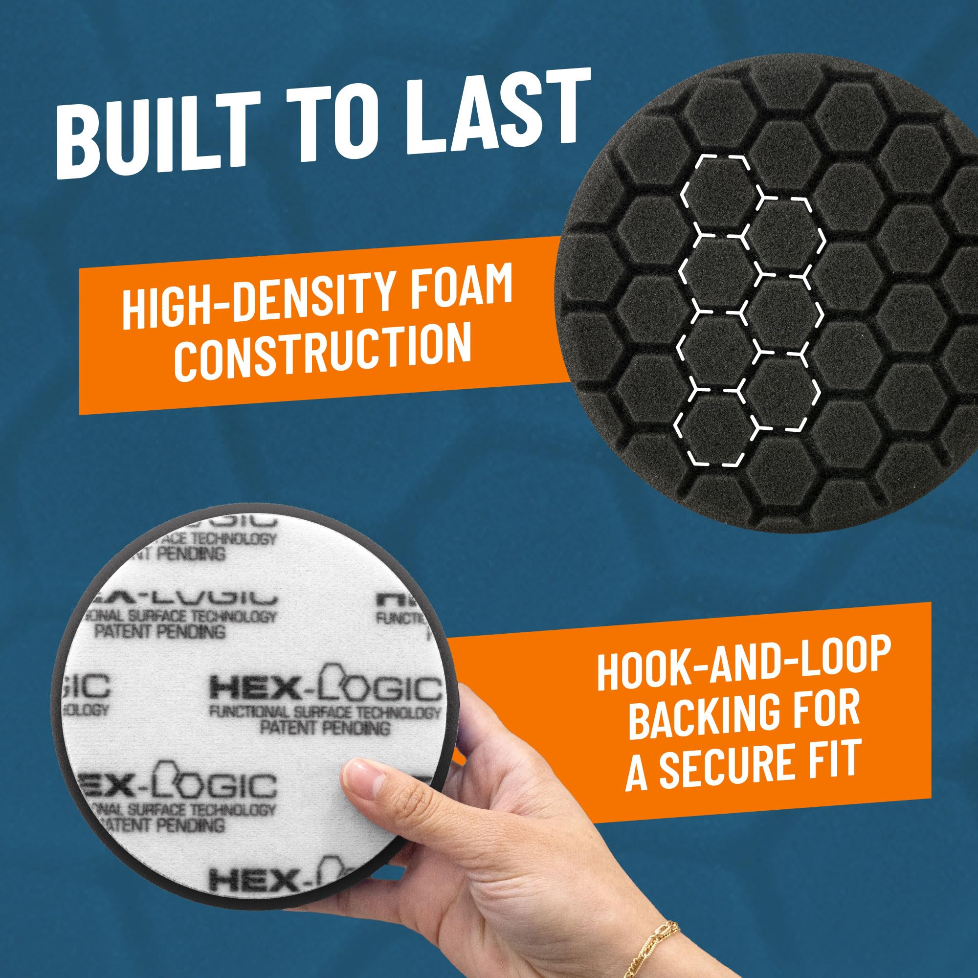 Chemical Guys Hex-Logic pad yields thin, even sealant layers for lasting protection.