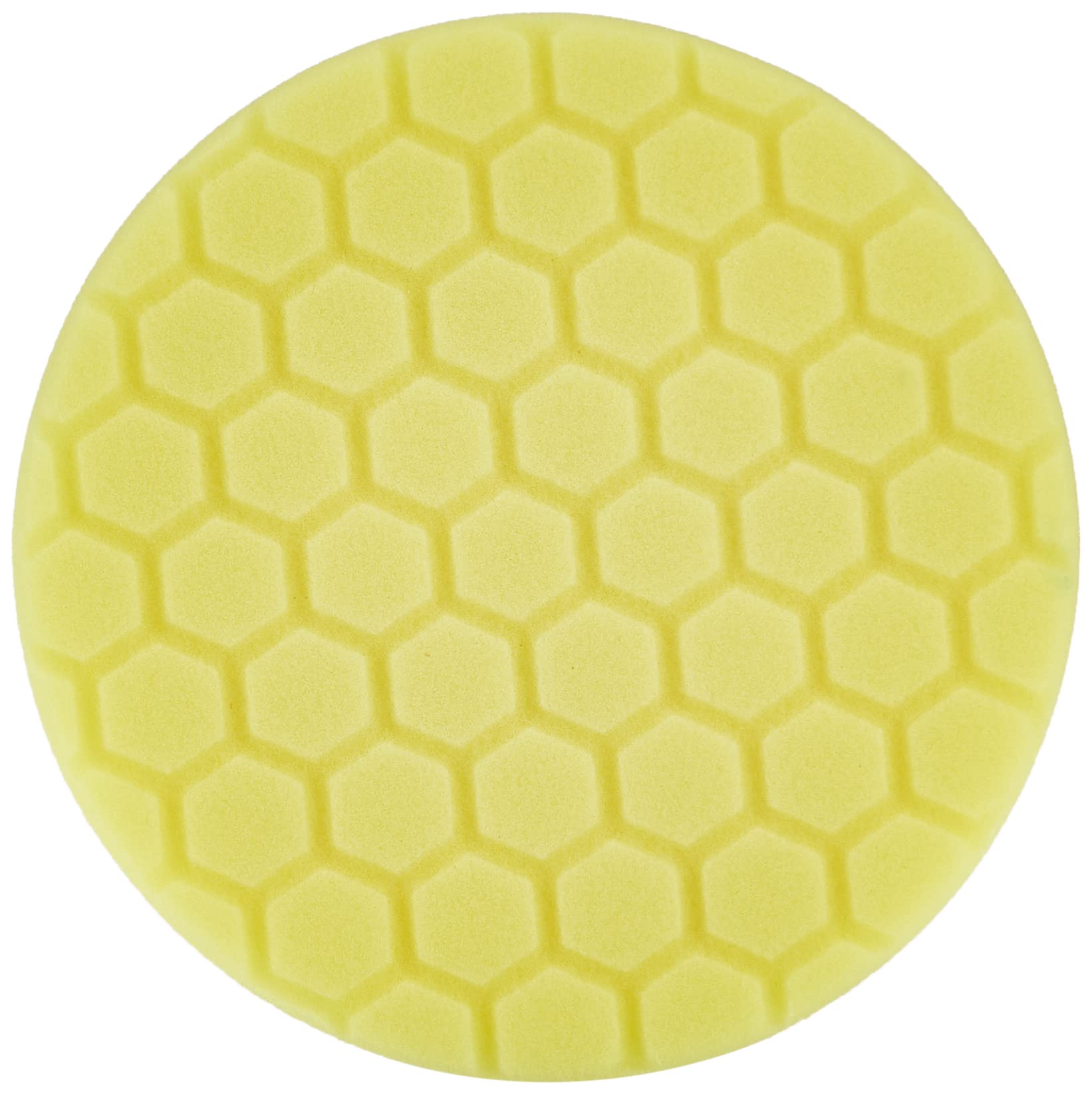 Chemical Guys Hex-Logic Yellow heavy-cutting pad, 6.5 inches, ideal for removing severe oxidation.
