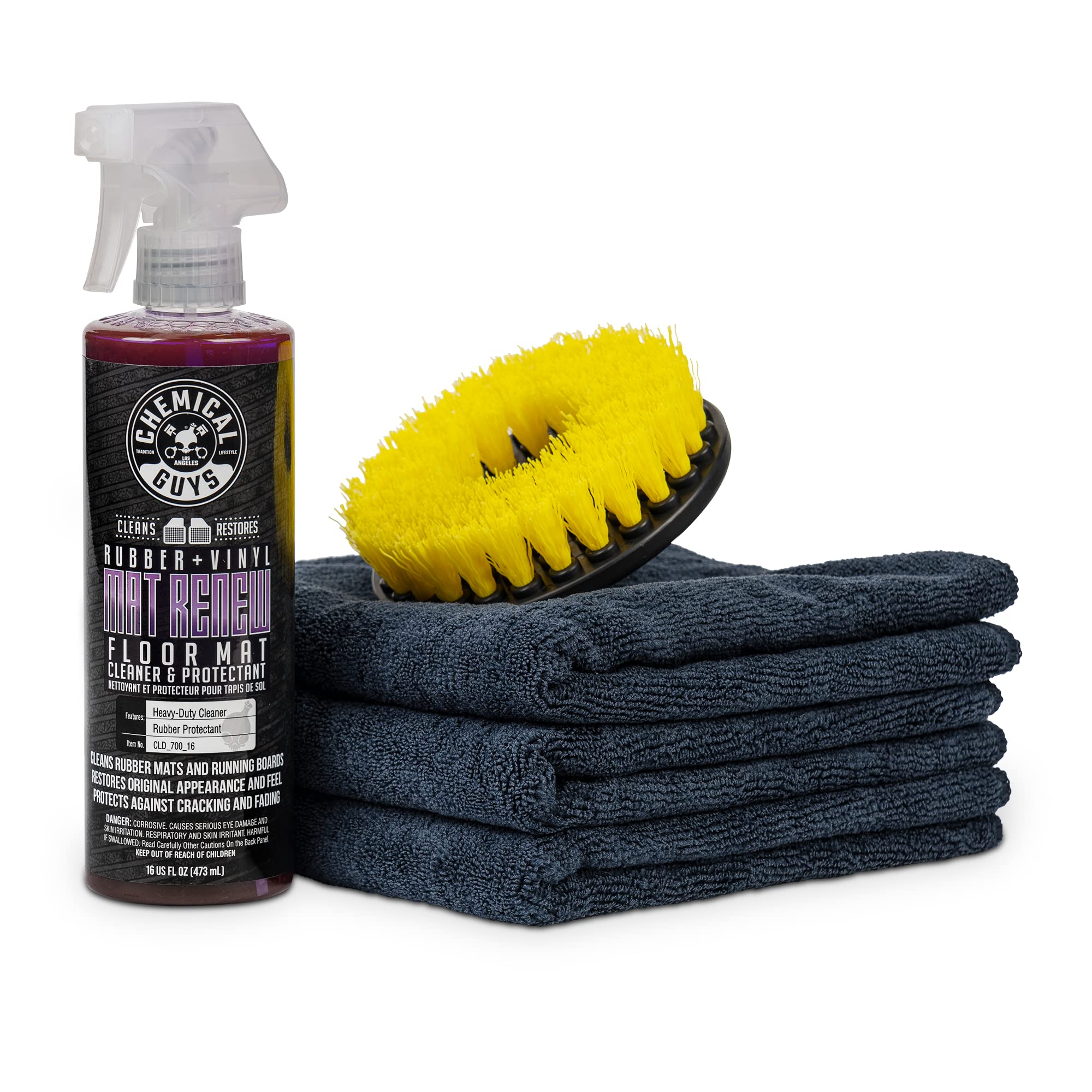 Chemical Guys Mat ReNew bottle showing rubber mat cleaning and protection