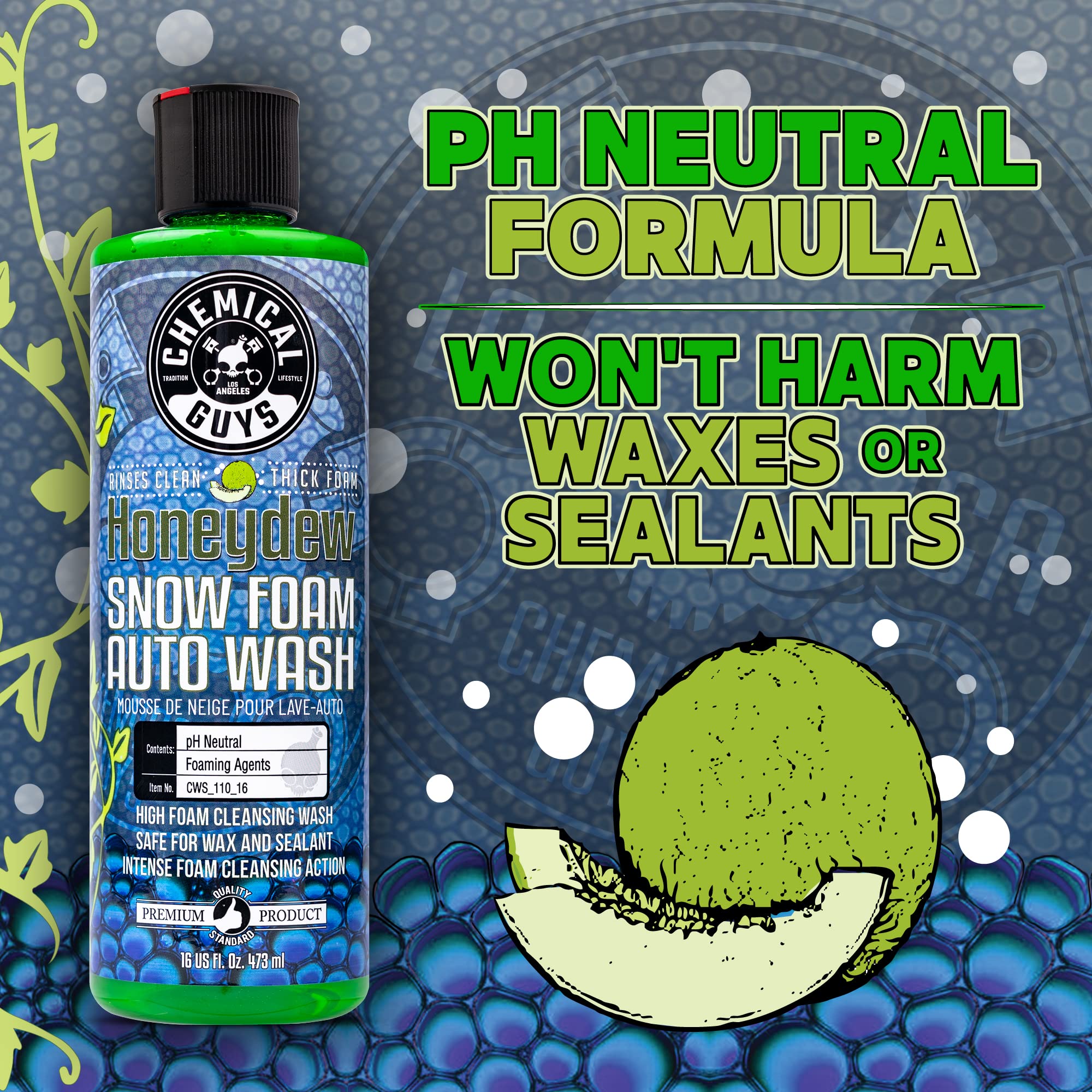 Chemical Guys Honeydew Snow Foam after-wash shine and gloss