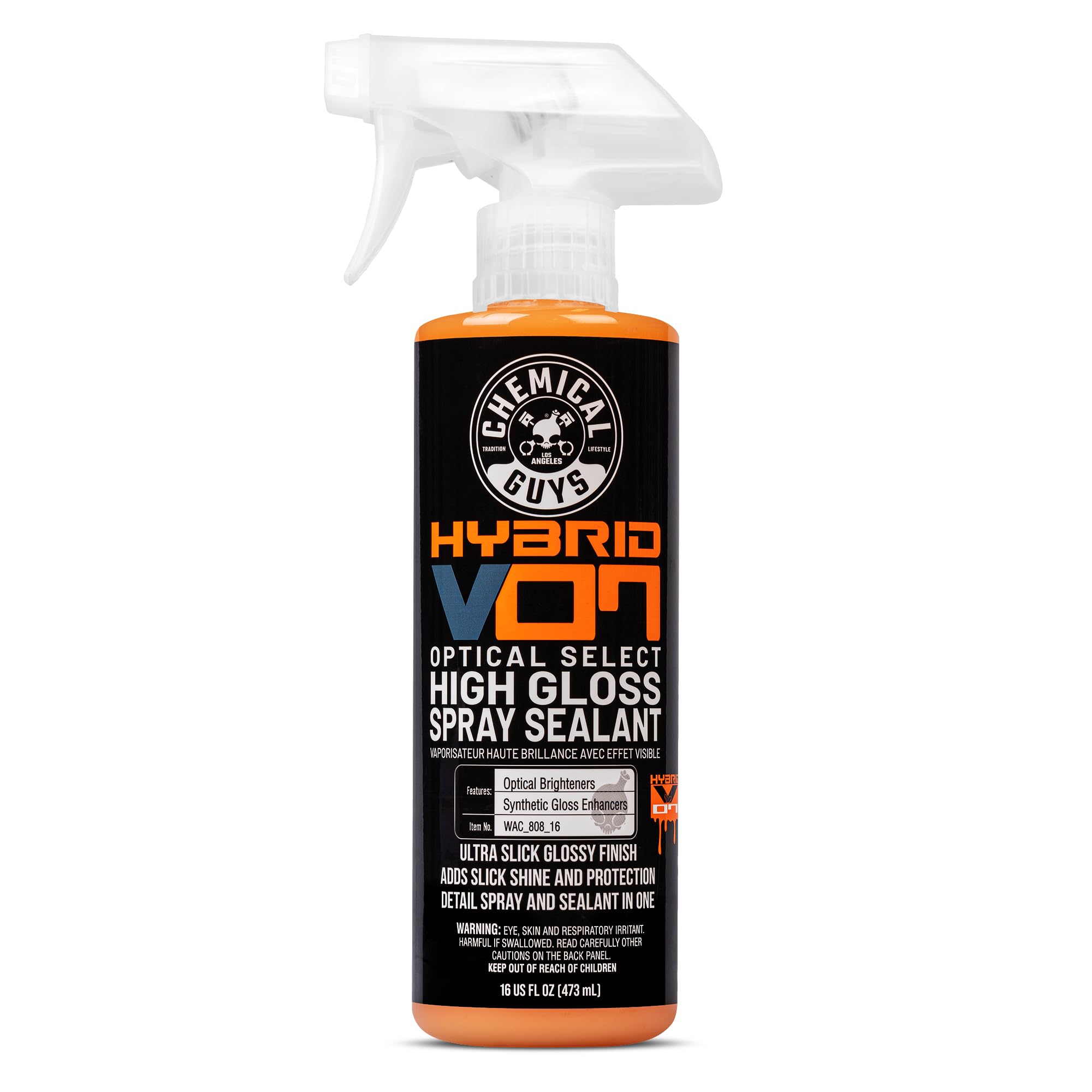 Chemical Guys Hybrid V7 bottle front showing quick detail and protection benefits