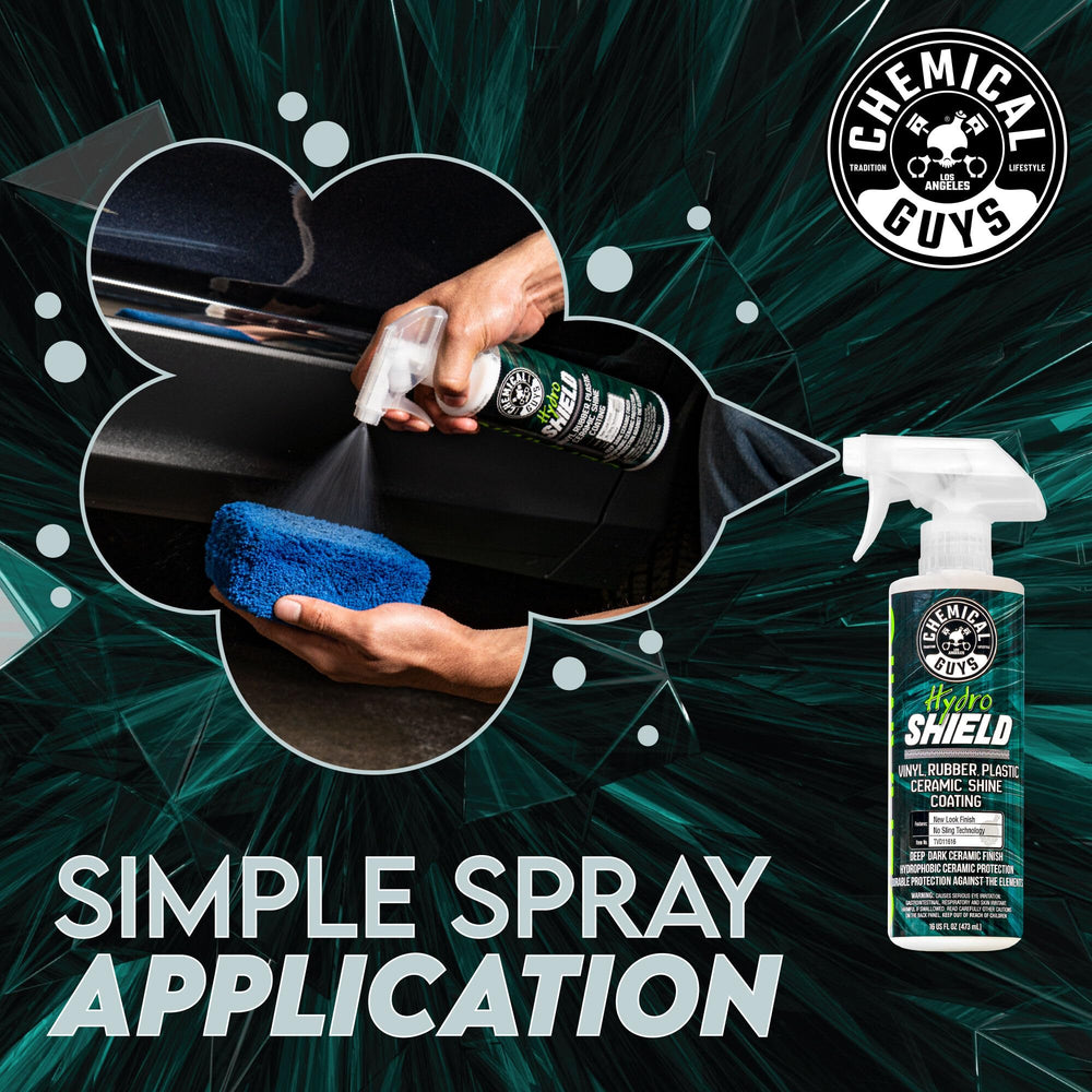 HydroShield tire-dressing-application adds gloss and water resistance to tires