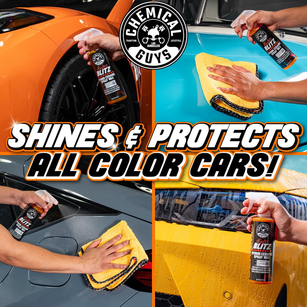 Chemical Guys HydroBlitz delivers a high gloss finish on painted surfaces.