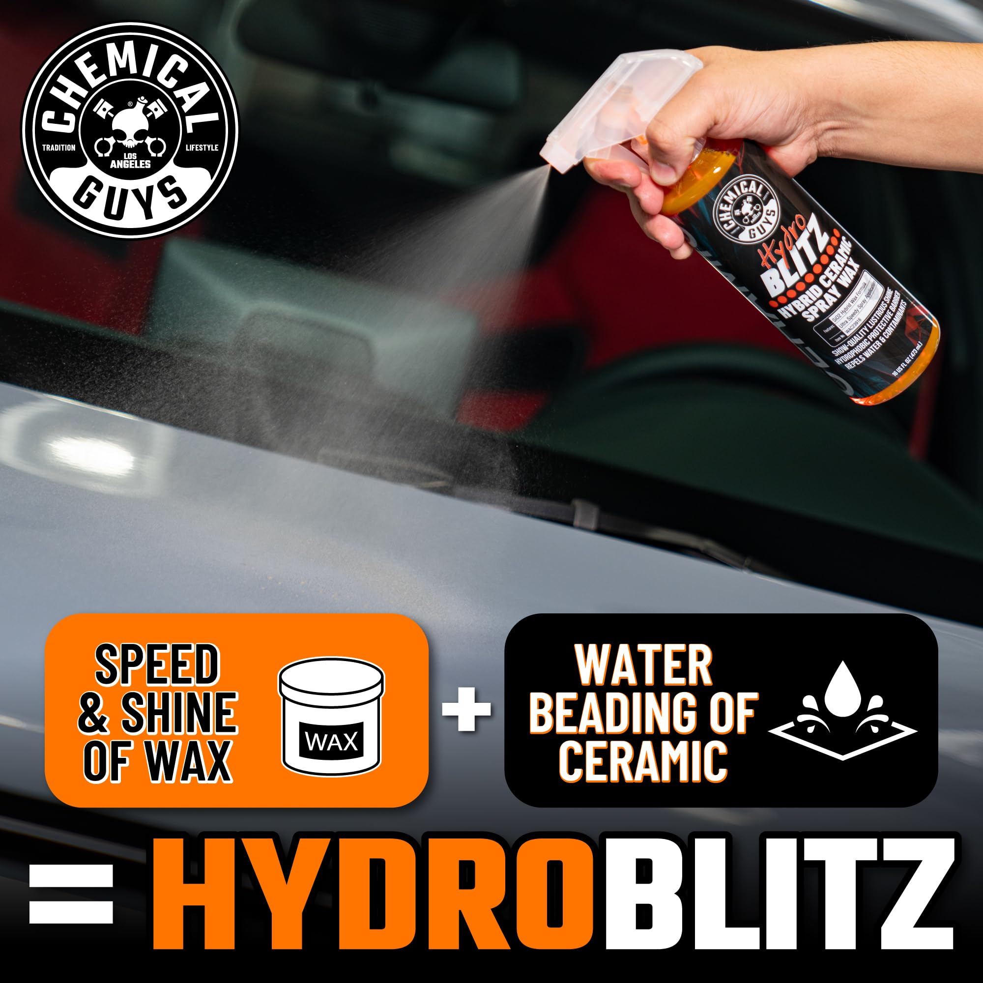 Close-up of HydroBlitz applied to trim for a polished look.