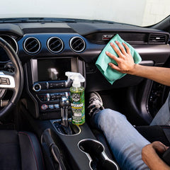 Applying HydroInterior on plastic surfaces inside the car interior