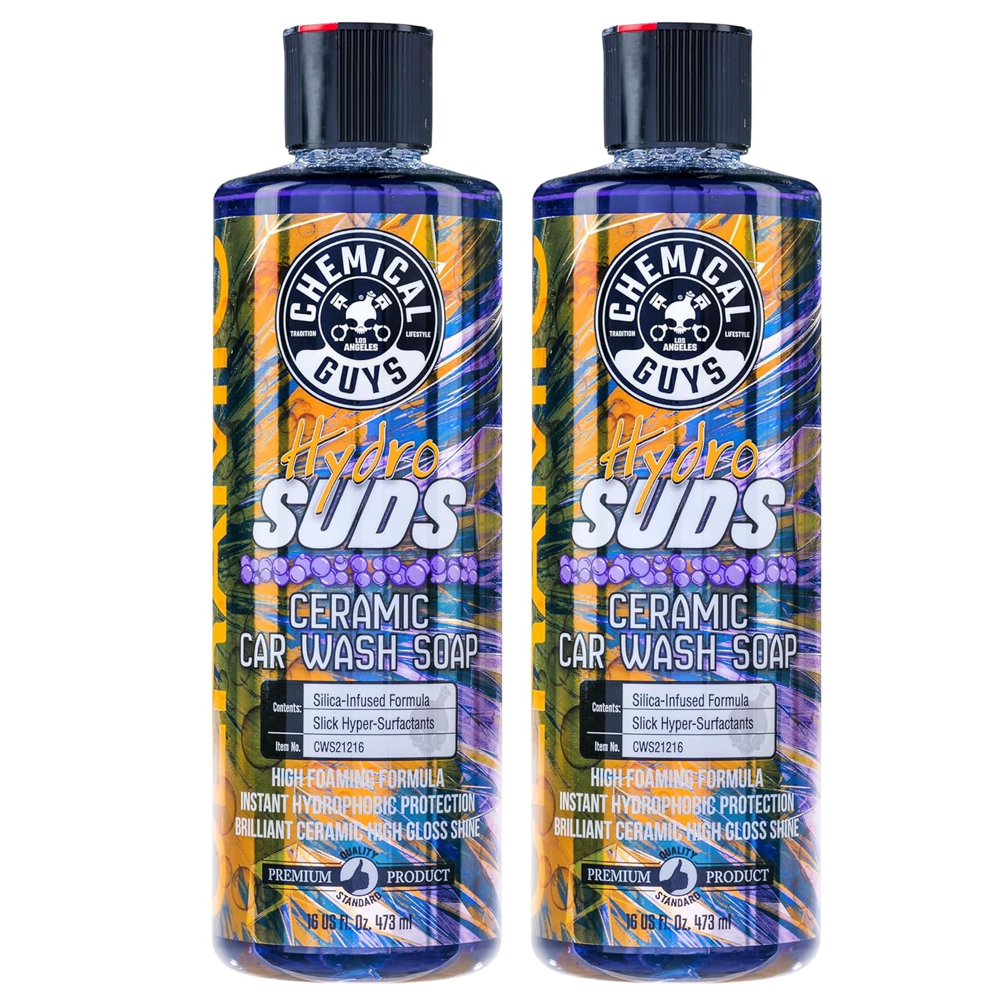 Chemical Guys HydroSuds ceramic foam cannon delivering thick foam for thorough washing