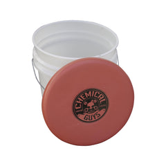 Chemical Guys IAI518 red bucket lid used for organized storage of towels and bottles.