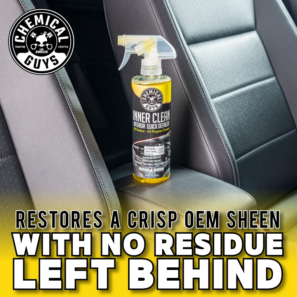 Chemical Guys InnerClean dashboard wipe removes grime without leaving residue.
