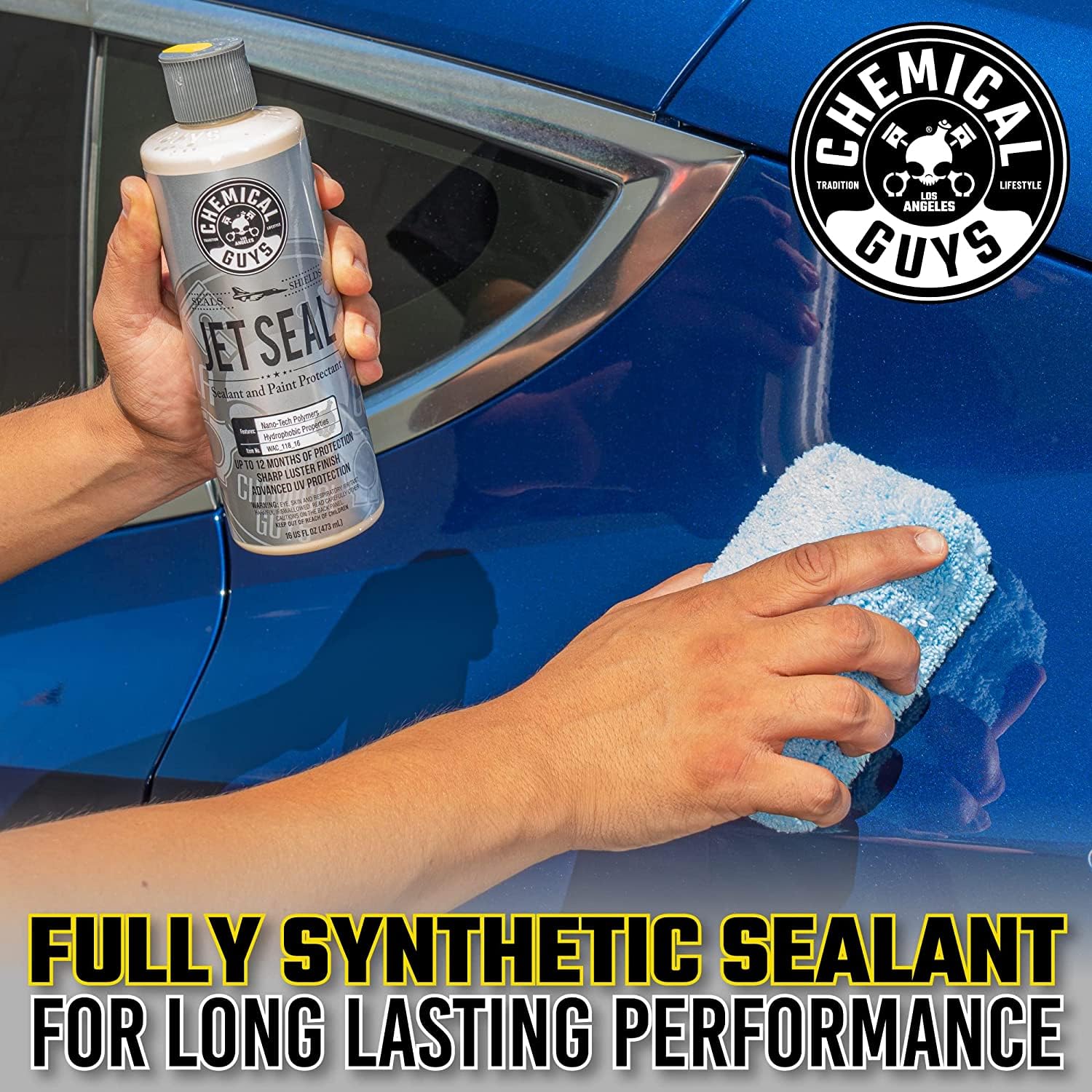 Chemical Guys JetSeal applicator pad in use for smooth coverage