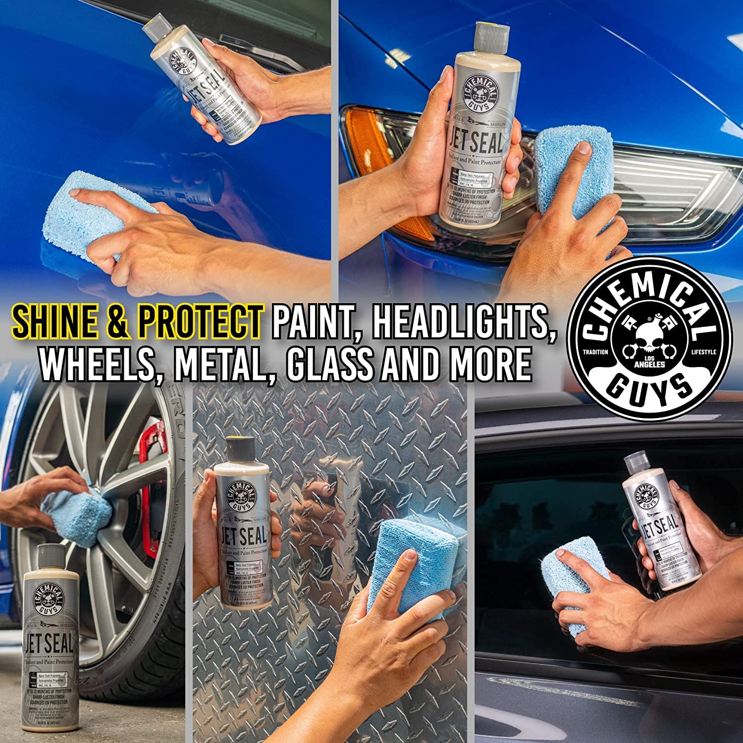 Chemical Guys JetSeal high gloss finish on a clean painted panel