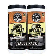 Chemical Guys Leather Quick Detailer Wipes canister for easy on-the-go touch-ups