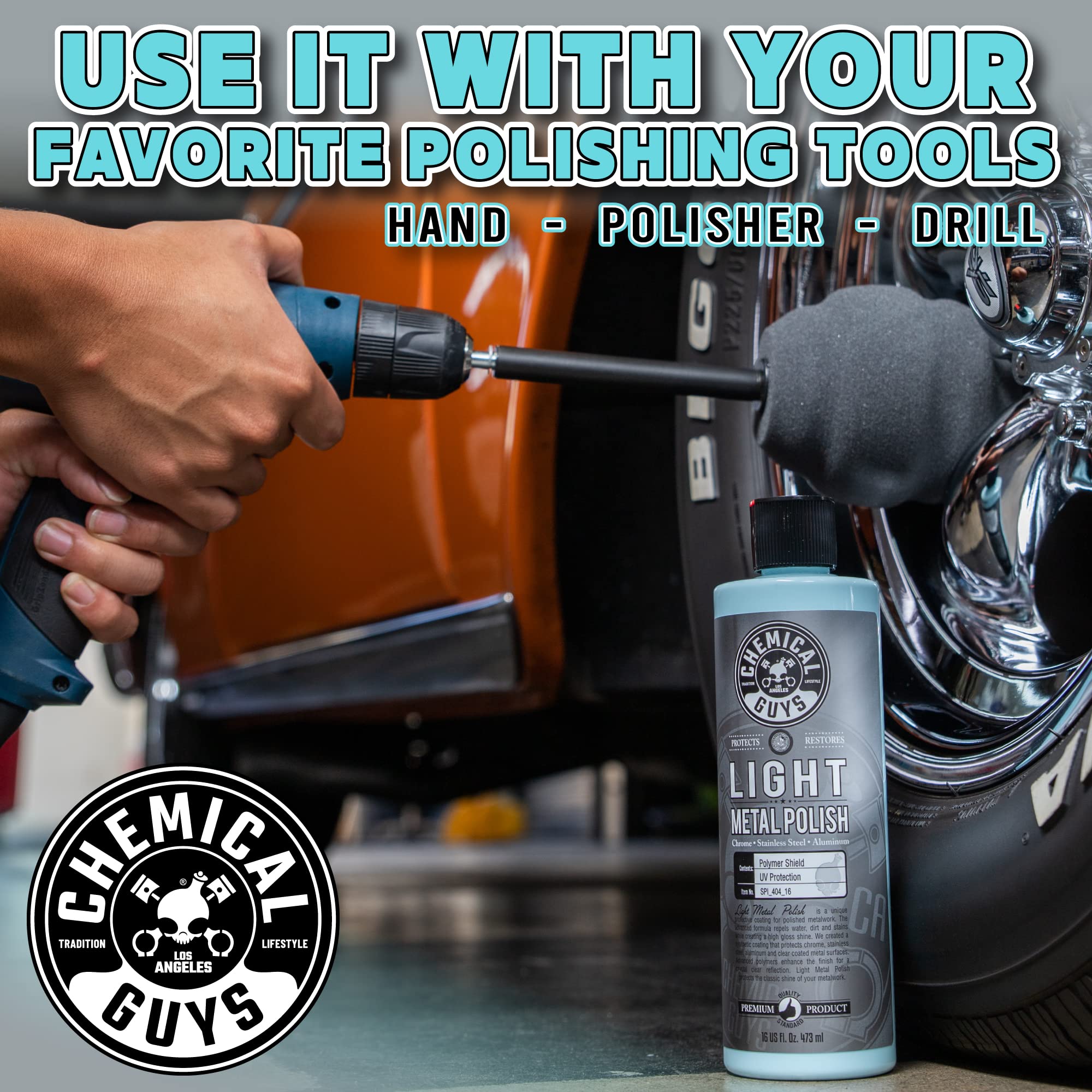 Chemical Guys Light Metal Polish revives bumpers and trim with a glossy, protected look