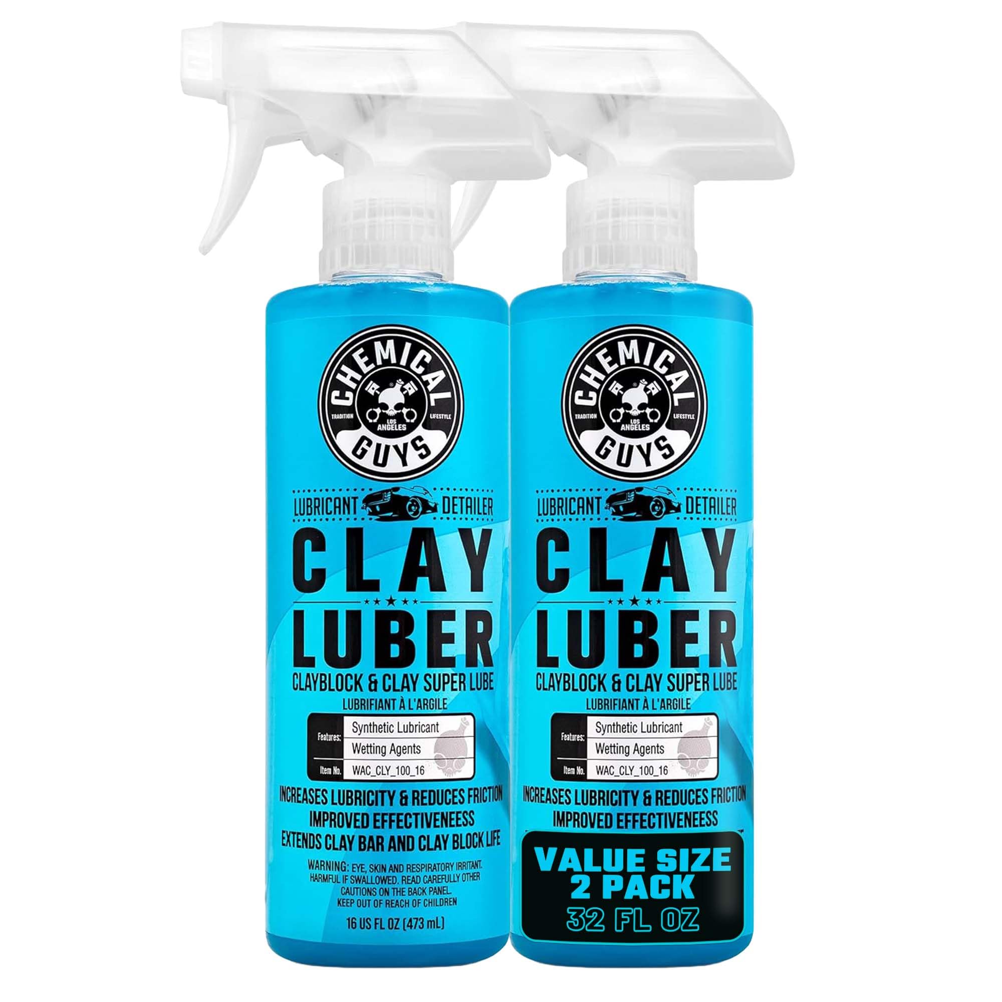 Chemical Guys Luber bottle pour shows easy spray for clay bar prep
