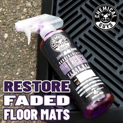 Chemical Guys Mat Renew is silicone-free and dries to the touch for safer mats.