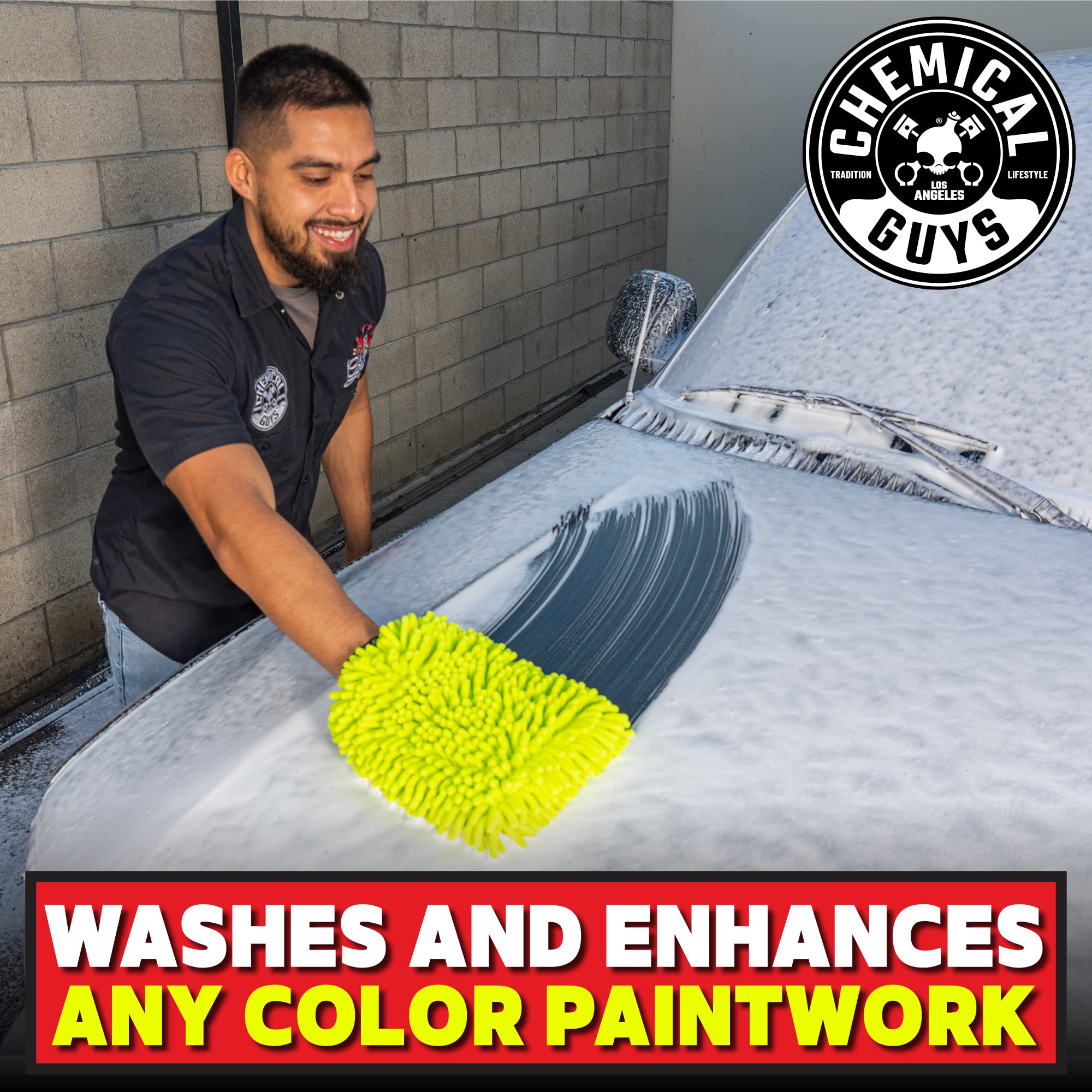 Dirt release as Maxi-Suds II lifts grime from paint.
