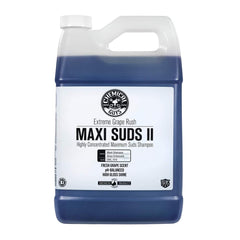 Chemical Guys Maxi Suds II Extreme Grape Rush bottle shown with grape scent for enjoyable car washing