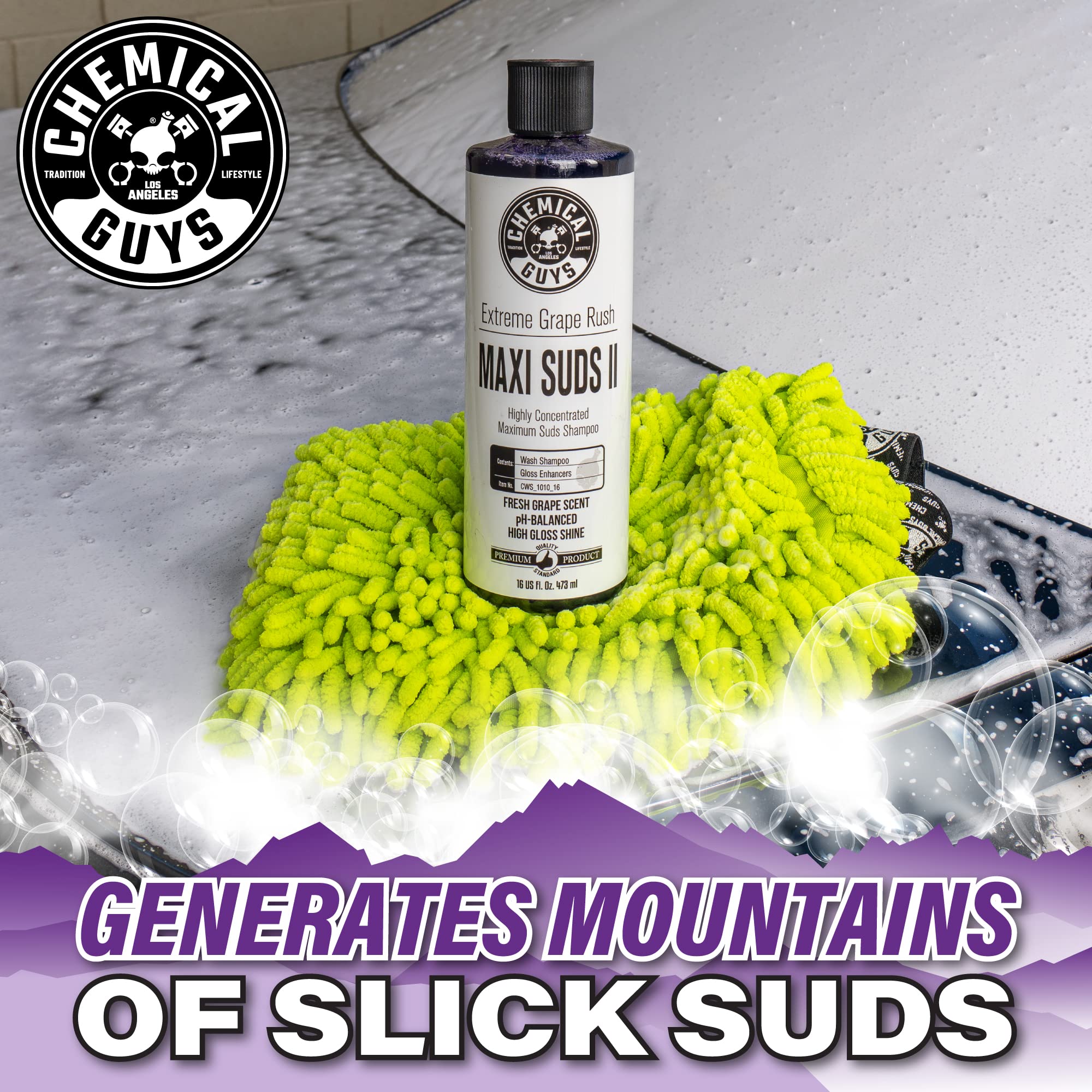 Two-bucket wash method with Maxi Suds II for lubricated, scratch-free cleaning