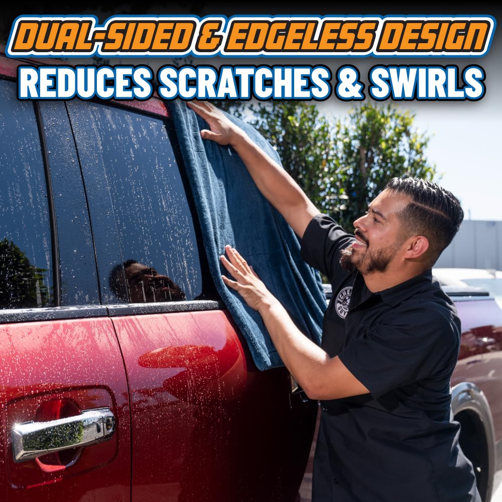 Chemical Guys Megalodon towel ideal for cars, trucks, SUVs, and RVs.