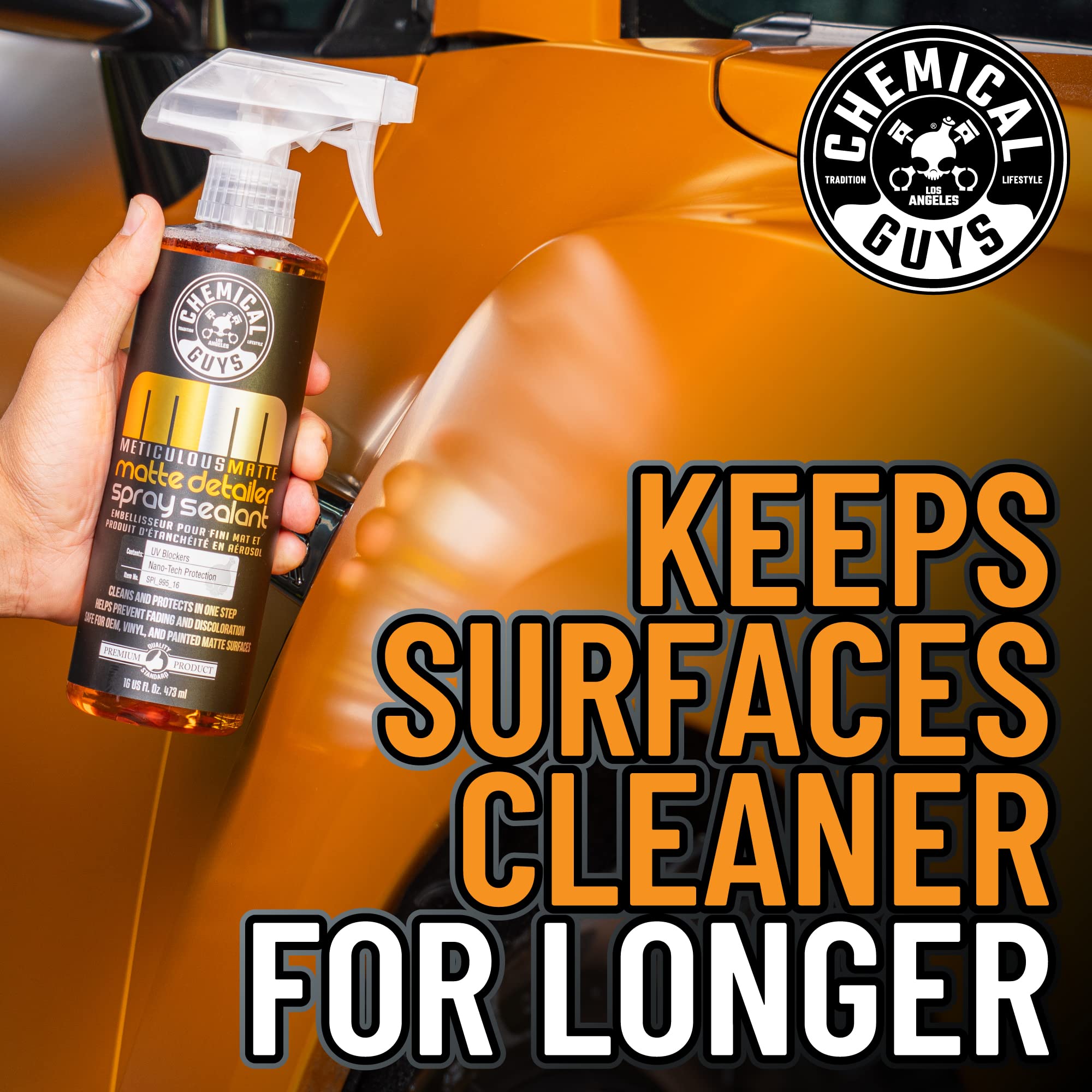 Chemical Guys Meticulous Matte Detailer dust removal between washes keeps surfaces fresh.
