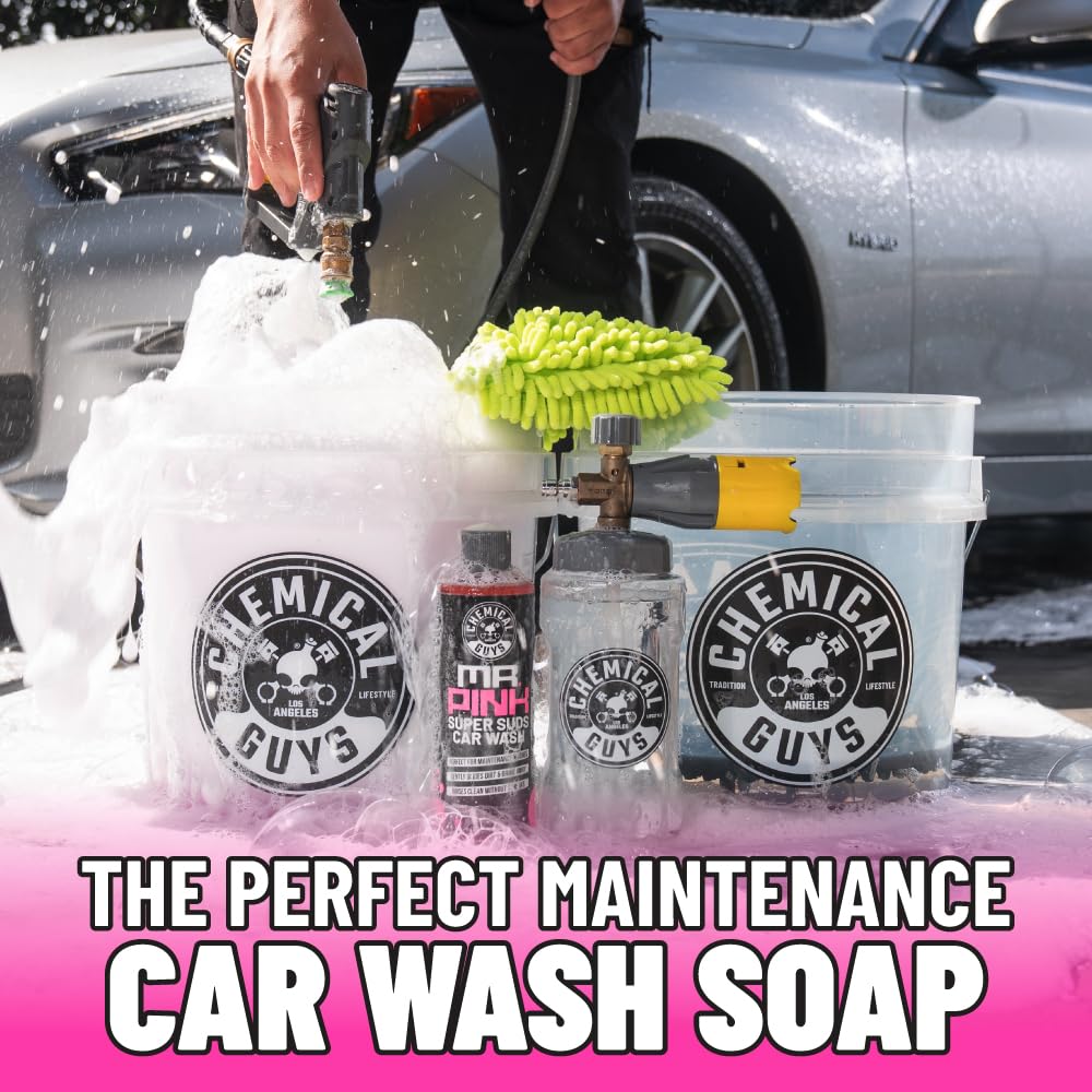Chemical Guys Mr. Pink 128 oz bottle size for multiple washes.