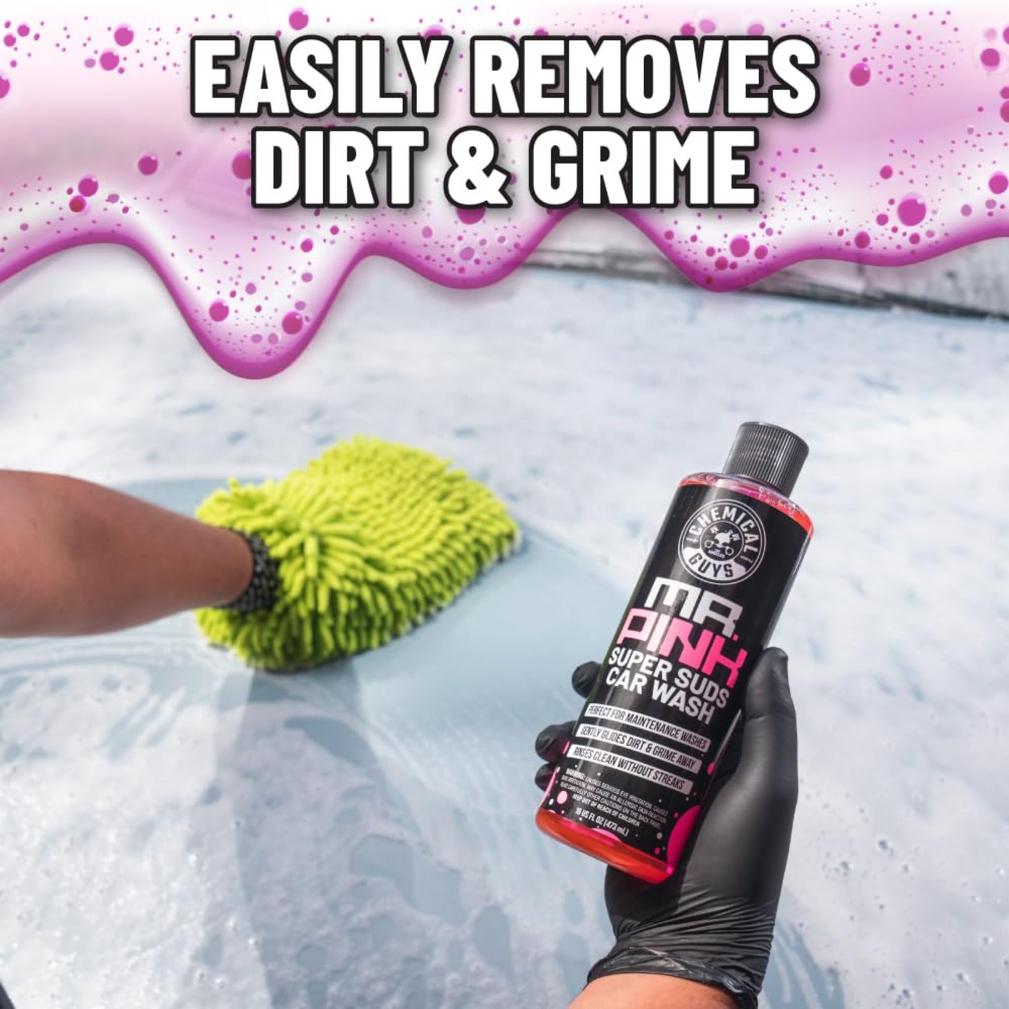 Chemical Guys Mr. Pink safe on wax and sealants during exterior detailing.