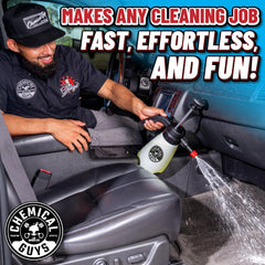 Chemical Guys Mr. Sprayer lock-and-pump system enables continuous foam without squeezing
