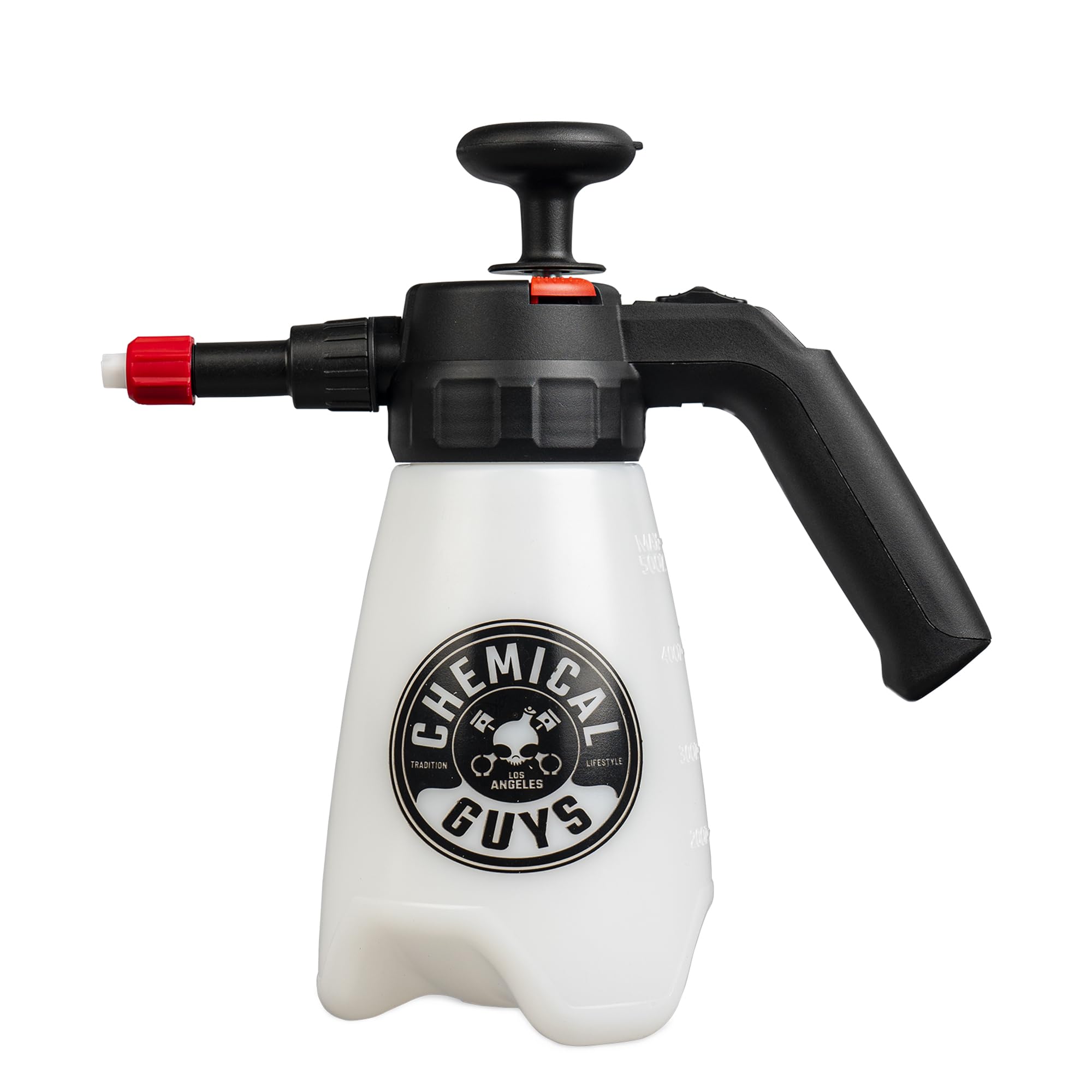 Chemical Guys Mr. Sprayer foamer pump delivers even foam coverage on wheels and tires