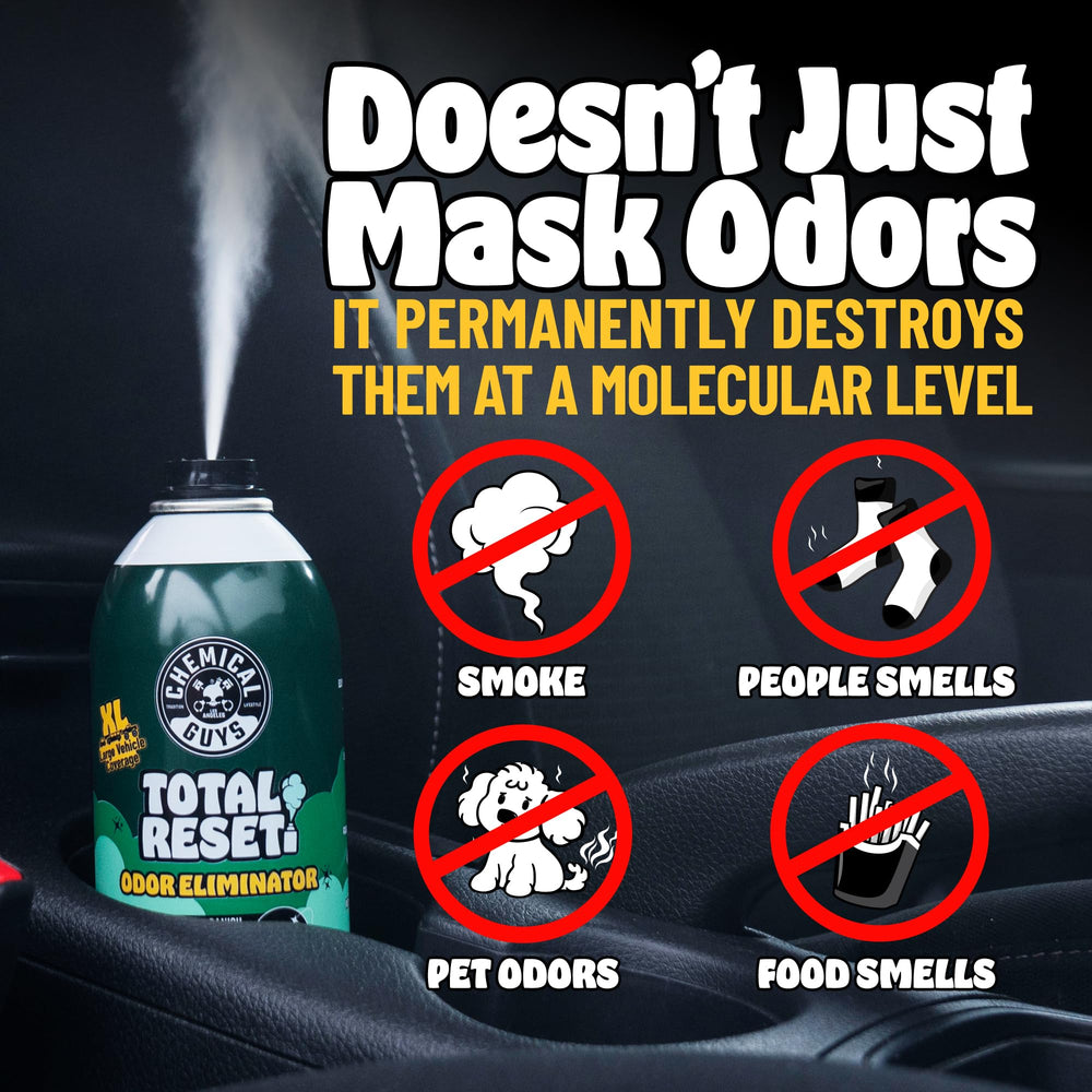 Fogger reaches vents and carpets to eliminate hidden smells in the cabin.