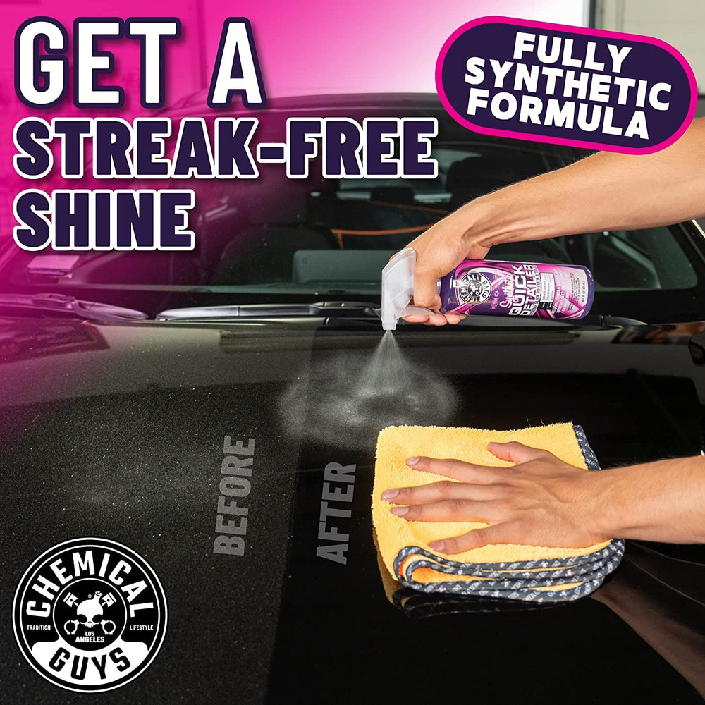 Chemical Guys Quick Detailer doubles as slick clay bar lubricant for detailing sessions.