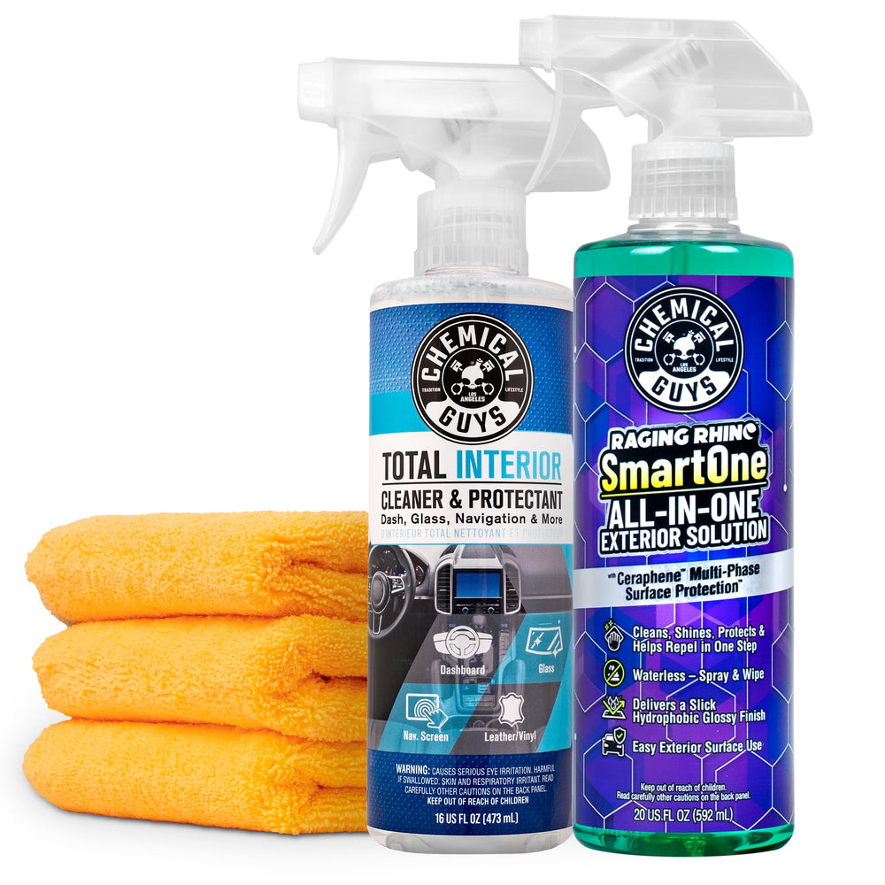 Chemical Guys Raging Rhino panel spray application for a streak-free glossy finish.