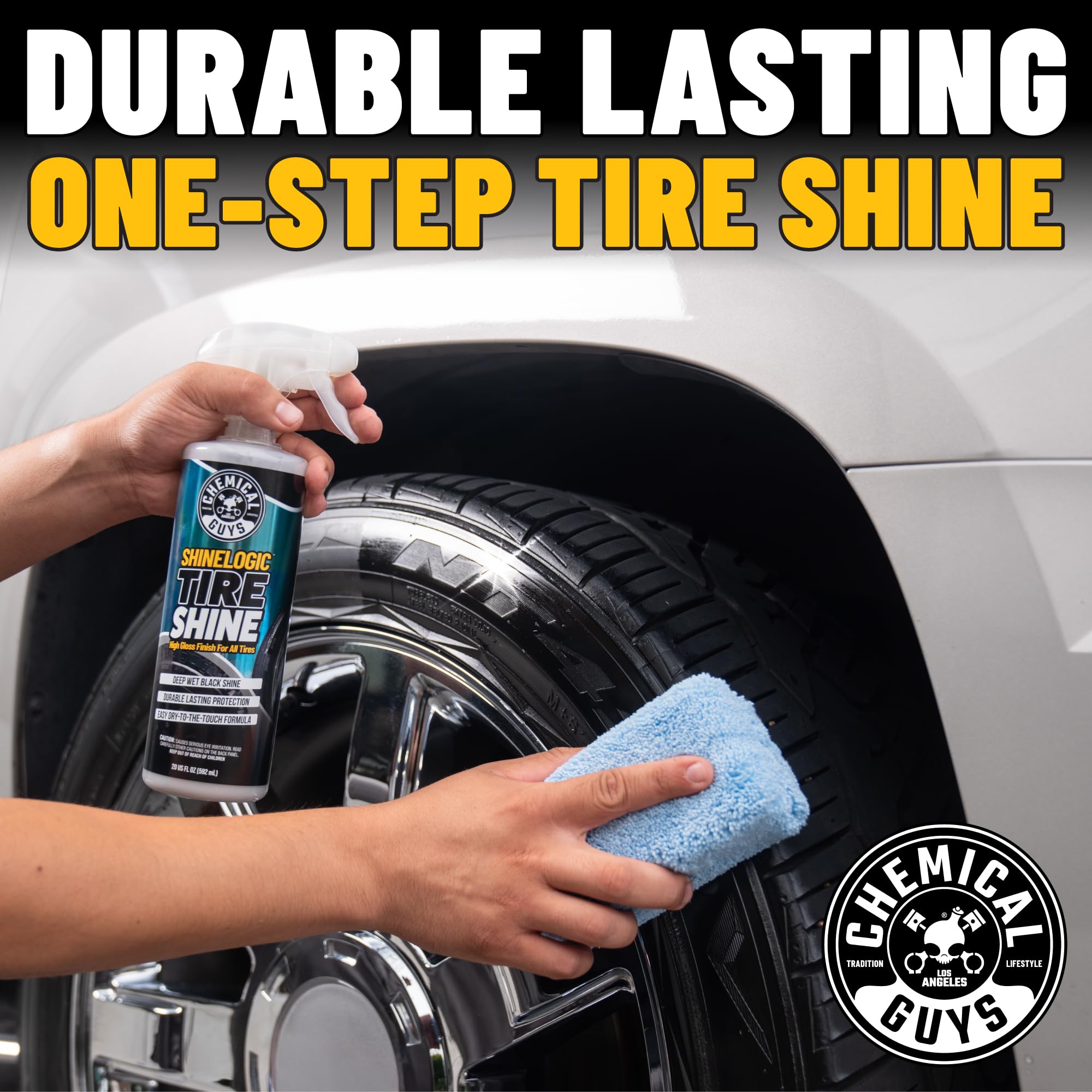 Chemical Guys ShineLogic aerosol and trigger spray enable easy, drip-free application.