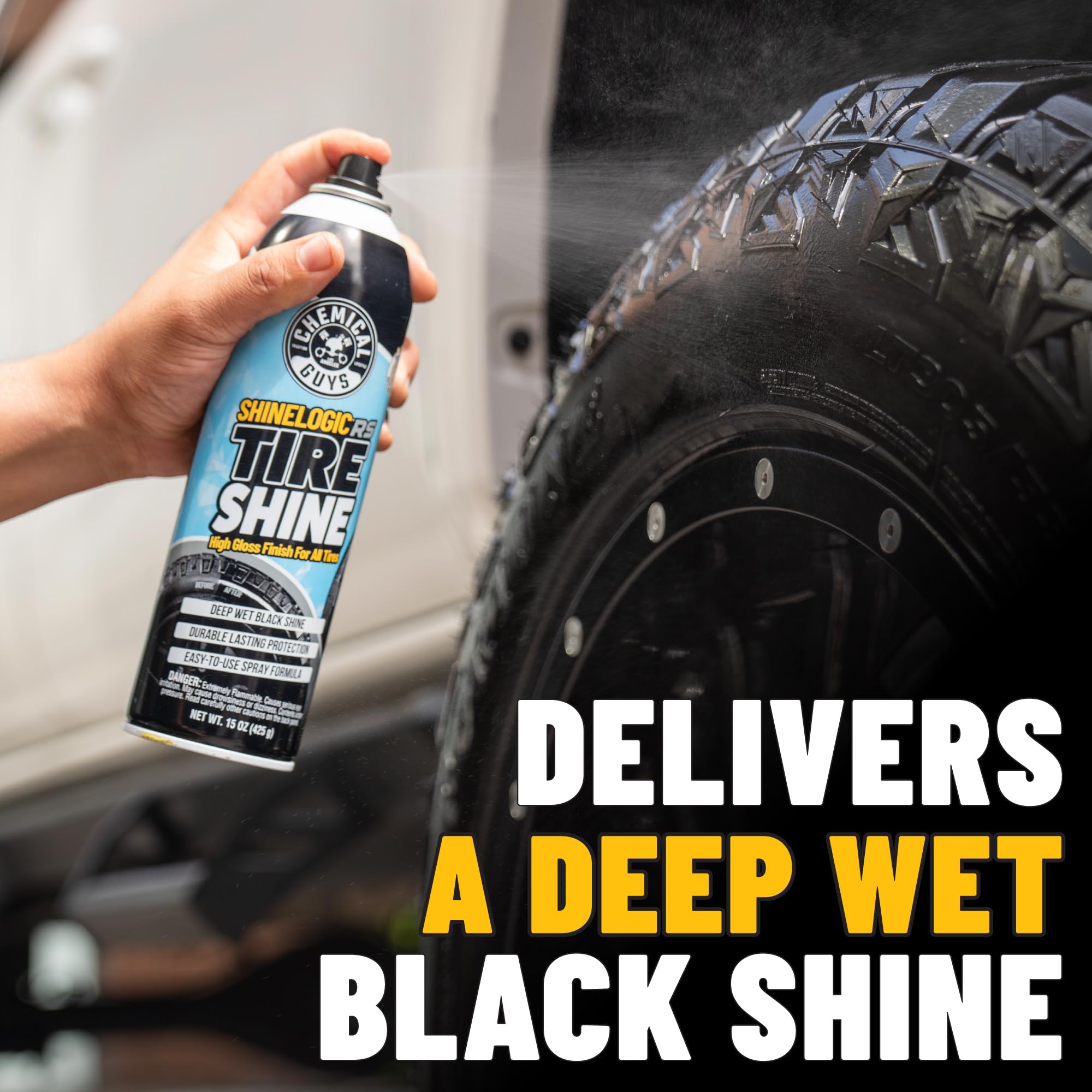 Chemical Guys ShineLogic is safe for engine bays and exterior plastics during use.