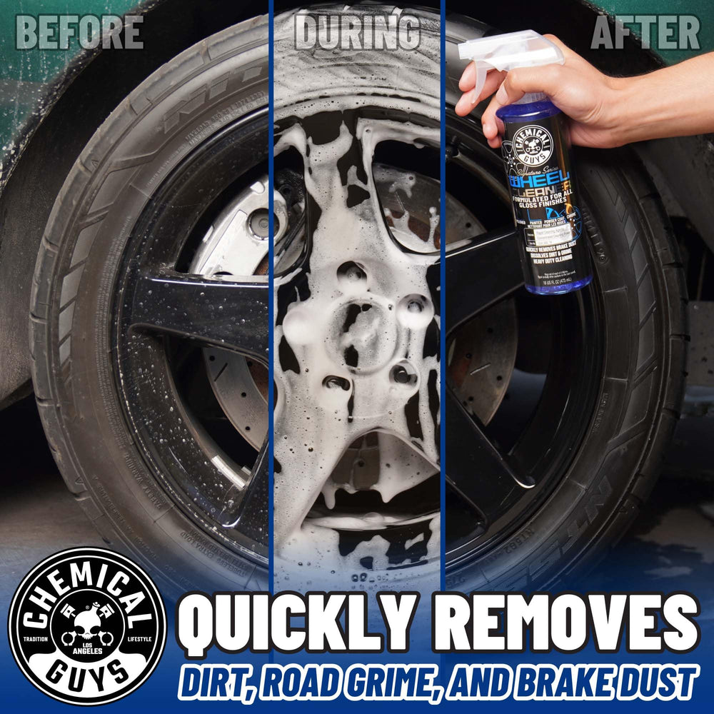 Chemical Guys Signature Series cleans alloy wheels safely with citrus cleansing for a bright finish