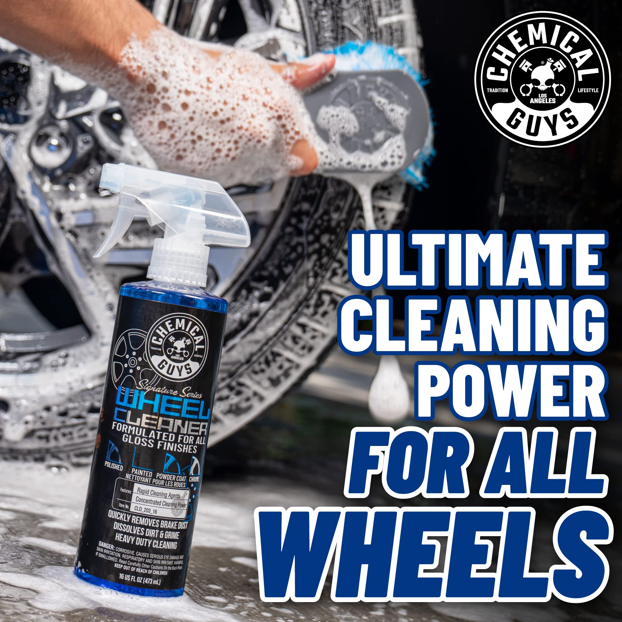 Chemical Guys formula safe for painted, chrome, powder-coated, and polished wheel finishes